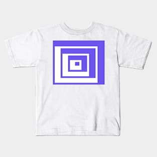 Abstract geometric pattern - blue and white. Kids T-Shirt